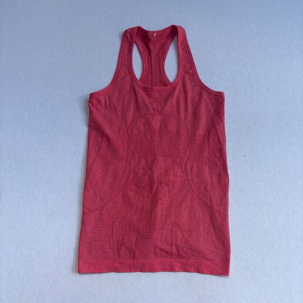 Lululemon Swiftly Racerback Tank Top Women's 4 Peachy Pink Melon Run Gym Train